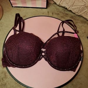 Burgundy Date Push-up Bra